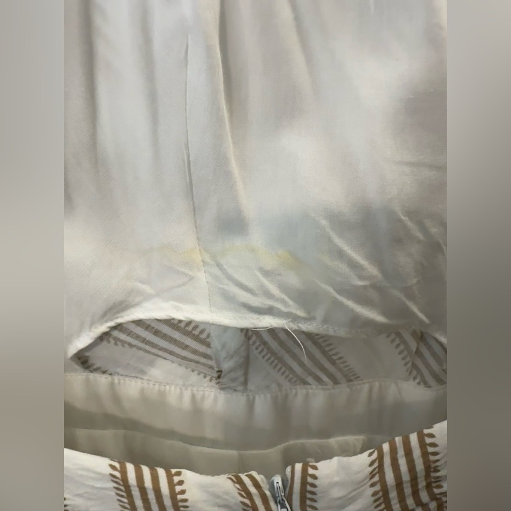 Lush Cream and Tan Striped Jumpsuit - Picture 6 of 8